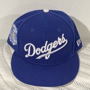 LA Dodgers 50th Anniversary Edition 7 1/2 New Era Fitted Hat 2025 WS Champions